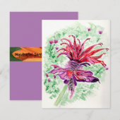 Majestic Bee Balm Notitiekaartje (Voorkant / Achterkant)