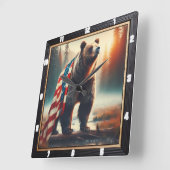 Majestic Beer Patriotic Forest Vierkante Klok (Hoek)