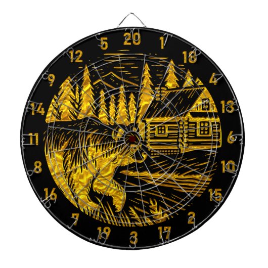 Majestic Beer-thema spel accessoire Dartbord (Voorkant)