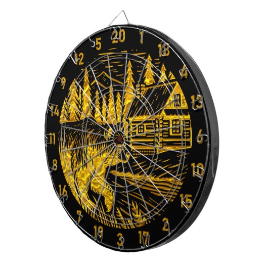 Majestic Beer-thema spel accessoire Dartbord (Voorkant Rechts)