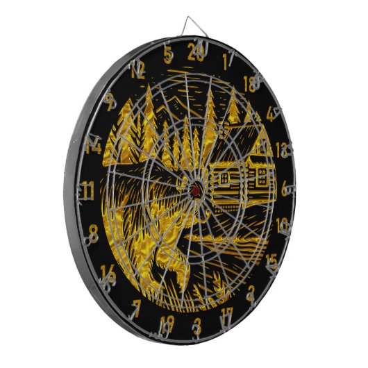 Majestic Beer-thema spel accessoire Dartbord (Voorkant Links)