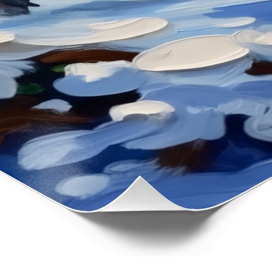 Majestic Belgian Shepherd Snow Forest Christmas Perfect Poster (Hoek)