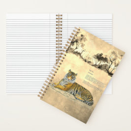 Majestic Bengaalse tijger aquarellen Notitieboek
