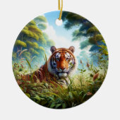 Majestic Bengal Tiger Keepsake Keramisch Ornament (Voorkant)