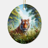 Majestic Bengal Tiger Keepsake Keramisch Ornament (Links)