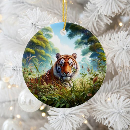Majestic Bengal Tiger Keepsake Keramisch Ornament