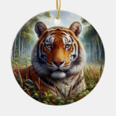 Majestic Bengal Tiger Keepsake Keramisch Ornament (Voorkant)