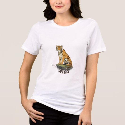 Majestic Bengal Tiger Tee Tri-Blend Shirt (Voorkant)