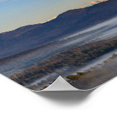 Majestic berg Triglav met mist in valley Poster (Hoek)