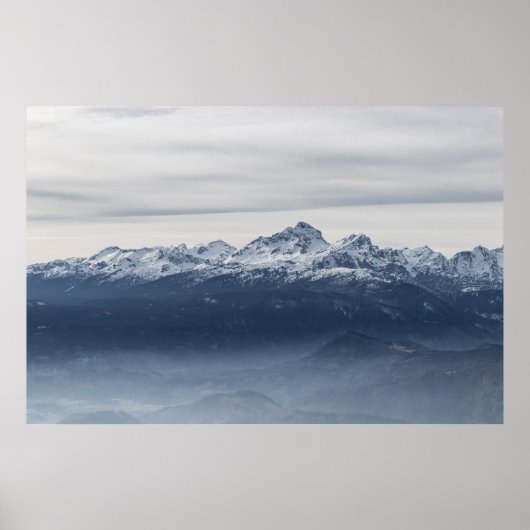 Majestic berg Triglav Poster (Voorkant)