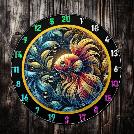Majestic Betta Fish Game Board Dartbord