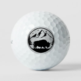 Majestic Bison Silver Accent Golf Balls Golfballen
