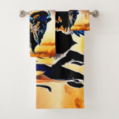 Majestic Bison Sunset Bad Handdoek (Insitu)