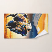 Majestic Bison Sunset Bad Handdoek (Handdoek)