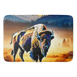 Majestic Bison Sunset Badmat