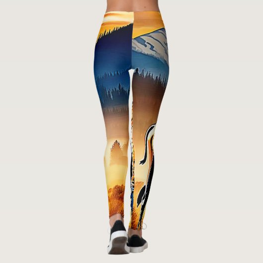 Majestic Bison Sunset Leggings (Achterkant)
