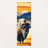 Majestic Bison Sunset Yogamat (Voorkant)