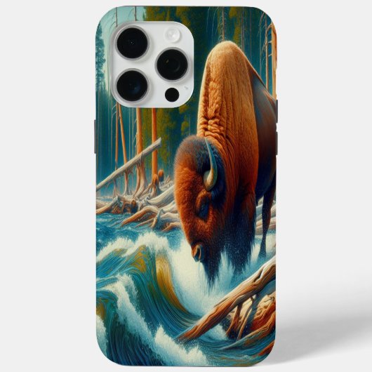 Majestic Bison Wading Case-Mate iPhone Case (Achterkant)