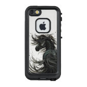 Majestic Black Friesian Horse Hoesje door Bihrle (Achterkant)
