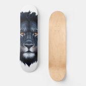 Majestic Black Lion Face Persoonlijk Skateboard (Voorkant)