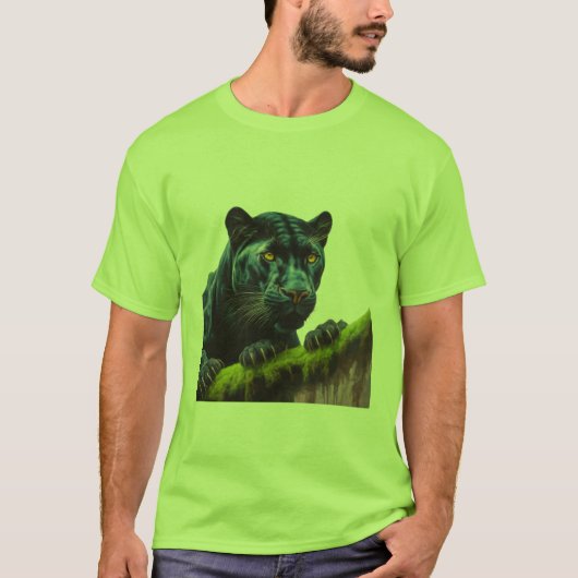 Majestic Black Panther Forest T-shirt (Voorkant)