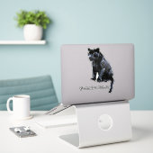 Majestic Black Panther in het bos Sticker (Laptop op bureau)