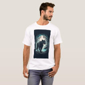 Majestic Black Panther – Misty Forest wandeling T-shirt (Voorkant volledig)
