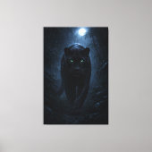 Majestic Black Panther – Silent Power in the Night Canvas Afdruk (Voorkant)