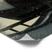 Majestic Black Santa's Magical Sleigh Ride Poster (Hoek)