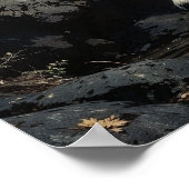 Majestic Black Stallion Forest Wall Art Poster (Hoek)