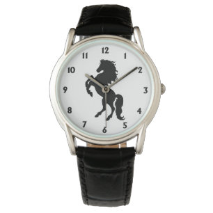 Majestic Black Stallion/Horse Horloge