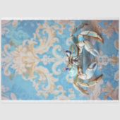 Majestic Blauw Tropische Krab  Art Decor Tissuepapier (Voorkant)