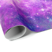 Majestic Blauwgroen Paarse Starry Space Nebula Cadeaupapier (Rol Hoek)