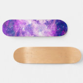 Majestic Blauwgroen Paarse Starry Space Nebula Persoonlijk Skateboard (Horizontaal)