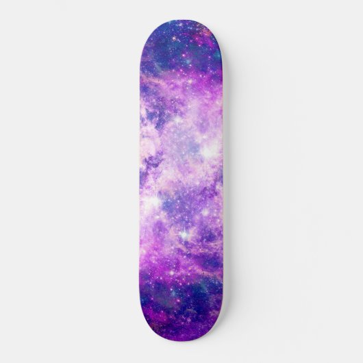 Majestic Blauwgroen Paarse Starry Space Nebula Persoonlijk Skateboard (Voorkant)