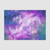 Majestic Blauwgroen Paarse Starry Space Nebula Tissuepapier (Voorkant)