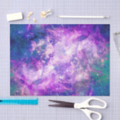Majestic Blauwgroen Paarse Starry Space Nebula Tissuepapier (Craft)