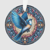 Majestic Blue Bird stijgt tijdens de vlucht Ornament (voorkant)