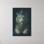 Majestic Blue Crown Royal Tiger – Luxury Fine Art  Canvas Afdruk (Voorkant)