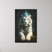 Majestic Blue Crown White Tiger · Fine Art Canvas  (Voorkant)