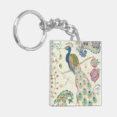 Majestic Blue Peacock Sleutelhanger (Voorkant Links)