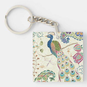 Majestic Blue Peacock Sleutelhanger