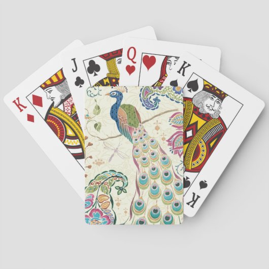 Majestic Blue Peacock Speelkaarten (Achterkant)