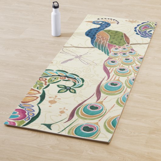 Majestic Blue Peacock Yogamat (In situ)