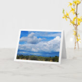 Majestic Blue Sky Landschap Kaart (Gele Bloem)