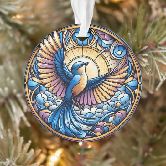 Majestic Bluebird Onder de Gouden Zon Ornament (Boom)