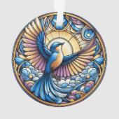 Majestic Bluebird Onder de Gouden Zon Ornament (achterkant)