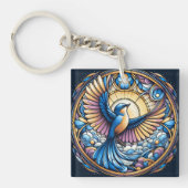 Majestic Bluebird Onder de Gouden Zon Sleutelhanger (Voorkant)