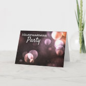 Majestic Bokeh Lights, Housewarming Party Invite (Voorkant)