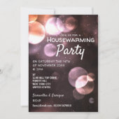 Majestic Bokeh Lights, Housewarming Party Invite Aankondiging (Voorkant)